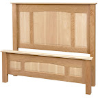 Monticello Bed, Cherry and Maple Hardwood, Natural Finish