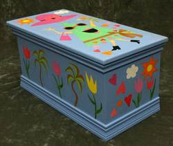 Original Nancy Hoke  painted hope chest entitled �Serenading Thoughts�