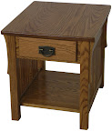 Corbel Mission End Table, Oak Hardwood, Medium Finish