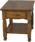 Helena End Table, Oak Hardwood, Medium Finish