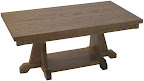 Square Colonial Console Table, Oak Hardwood, Medium Finish