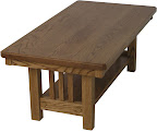 Mission Console Table, Oak Hardwood, Medium Finish