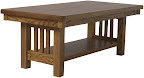 Mission Console Table, Oak Hardwood, Medium Finish