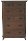 Glasgow Panel Dresser (Finished Rear Panel), Quarter Sawn Oak Hardwoood, Mahogany Finish