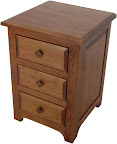Hudson Nightstand, Cherry Hardwood, Red Finish