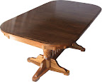 80 x 46 Riverside Dining Table, Oak Hardwood, Mahogany Finish