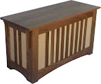Mission Cedar Chest, Maple and Walnut Hardwood, Natural Finish