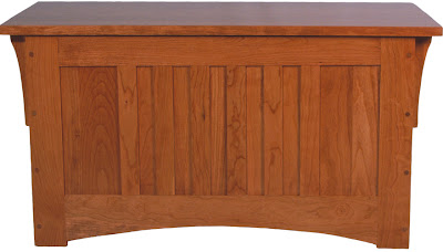 Mission Chest, Cherry Hardwood, Red Finish
