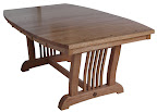 60 x 42 Western Dining Table, Oak Hardwood, Medium Finish