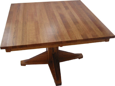 42 x 42 Woodland Dining Table, Oak Hardwood, Medium Finish