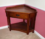 Corbel Mission Corner Cabinet, Cherry Hardwood, Antique Finish