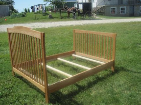 Cyprus Baby Crib, Oak Hardwood, Oil & Wax Finish