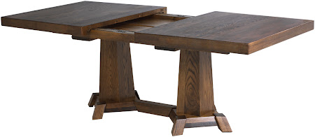 70 x 46 Turin Dining Table, Timber Edge, Oak Hardwood, Mahogany Finish