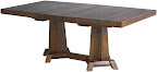70 x 46 Turin Dining Table, Timber Edge, Oak Hardwood, Mahogany Finish