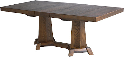 70 x 46 Turin Dining Table, Timber Edge, Oak Hardwood, Mahogany Finish