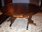 Round 60 Colonial Dining Table with Added Leaf, Walnut Hardwood, Winter Finish