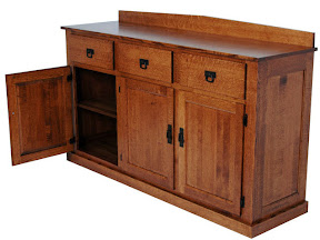 Mission Kitchen Buffet in Rustic Quarter Sawn Oak