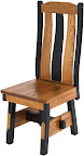 Savoy Dining Chair, Oak Hardwood, Medium and Midnight Finish