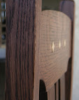 Colonial Dining Chair, Cherry Hardwood with Chocolate Finish, Natural Hard Maple Raised Inlays