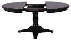 Riverside Dining Table, 42 Inch Round, Oak Hardwood, Midnight Finish