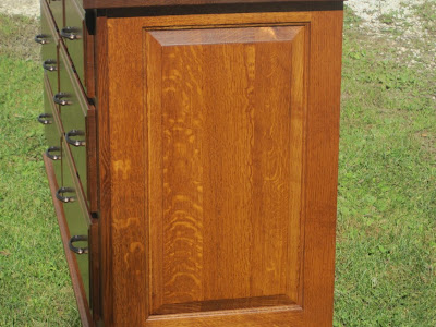 Lotus Dresser, Quarter Sawn Oak Hardwood, Rustic Finish