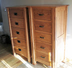 Flush Mission and Sacramento Dresser, Oak Hardwood, Cinnamon Finish
