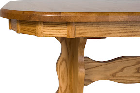 60 x 42 Colonial Mission Dining Table, Oak Hardwood, Medium Finish