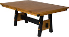70 x 42 Geneva Dining Table, Oak Hardwood, Medium and Midnight Finish