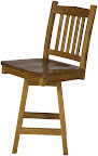 Arched Mission Barstool in Medium Oak