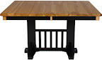 Woodland Table Shown in Natural Hickory and Midnight Oak