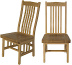 Arched Mission Dining Chair in Natural Cherry