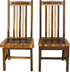 Raised Mission Dining Chair, Timber Edge (right) and Standard Design (left)