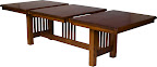 100 x 46 Mission Dining Table, Oak Hardwood, Medium Finish
