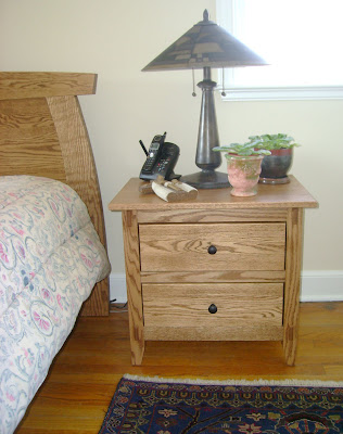 Madrid Nightstand in Medium Oak
