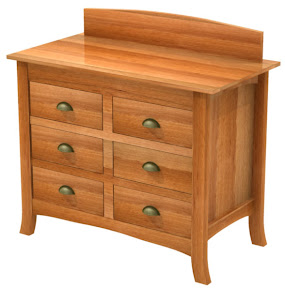 Bethlehem Changing Table, in Simulated Natural Cherry