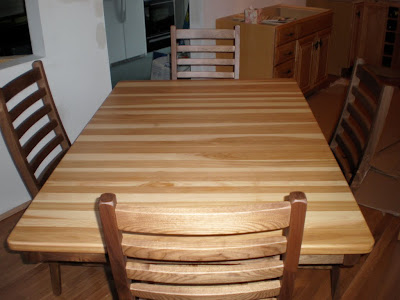 50 x 42 Montreal Dining Table in Mixed Wood, Horizon Dining Chairs, Natural Finish