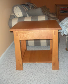 Seville End Table in Natural Cherry