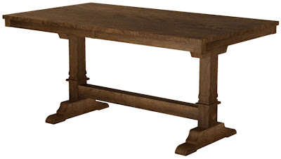 70" x 36" Tuscany Dining Table Shown in Simulated Mahogany Oak