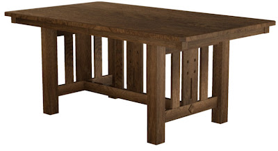 70" x 42" Florence Dining Table Shown in Simulated Mahogany Oak