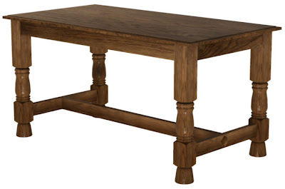 Devonshire Dining Table in Simulated Lexington Oak
