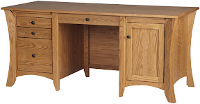 Kyoto Executive Desk in Honey Oak