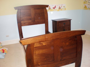 Haiku Twin Bed in Ruby Walnut