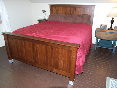 walnut bed frame