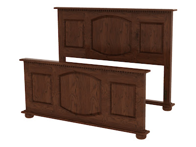 Valencia Bed Frame in Simulated Mahogany Oak