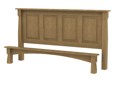 Catalina Platform Bed in Simulated Natural Cherry