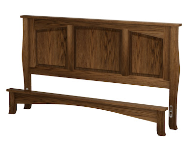 Classic Bed in Simulated Mahogany Oak