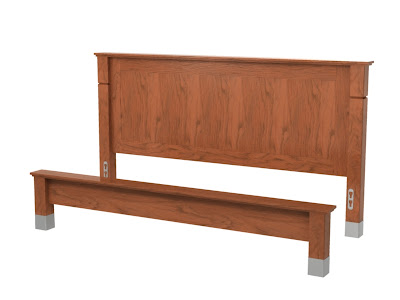 Elysian Platform Bed in Simulated Red Cherry