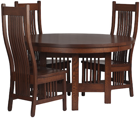 54" Diameter Vail Style Table in Mahogany Oak