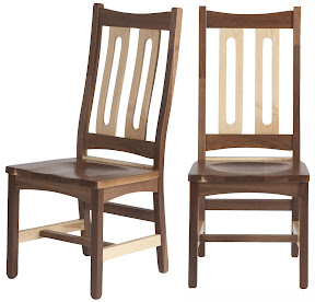 Runic Dining Chair in Natural Walnut and Hard Maple