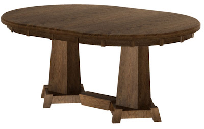 Turin Table in Simulated Mahogany Oak, Oval Tabletop